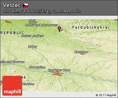 Physical Panoramic Map of Vestec