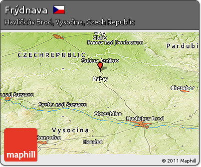 Physical Panoramic Map of Frýdnava