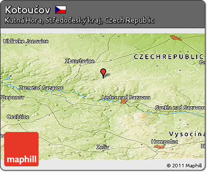 Physical Panoramic Map of Kotoučov