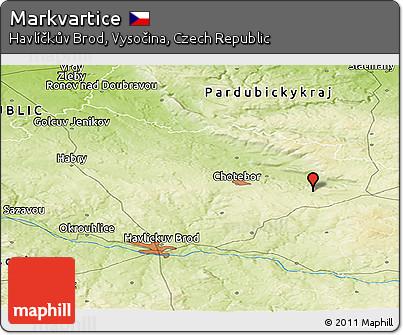 Physical Panoramic Map of Markvartice