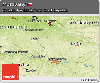 Physical Panoramic Map of Moravany