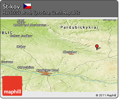 Physical Panoramic Map of Štikov