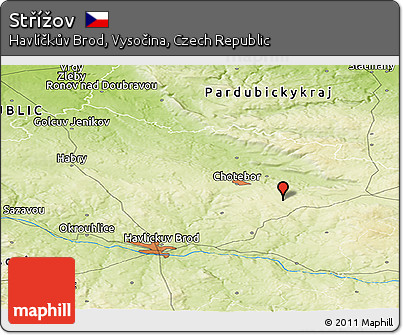 Physical Panoramic Map of Střížov