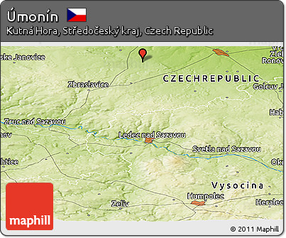 Physical Panoramic Map of Úmonín