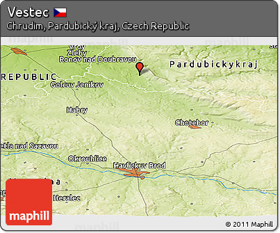 Physical Panoramic Map of Vestec