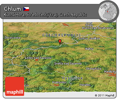Satellite Panoramic Map of Chlum