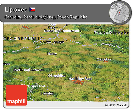 Satellite Panoramic Map of Lipovec