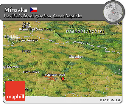 Satellite Panoramic Map of Mírovka