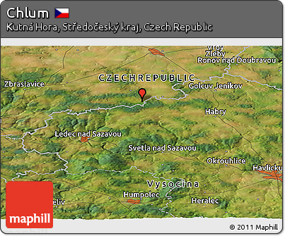 Satellite Panoramic Map of Chlum