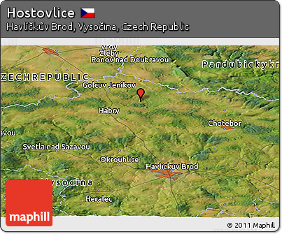 Satellite Panoramic Map of Hostovlice