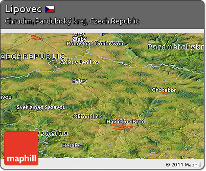 Satellite Panoramic Map of Lipovec