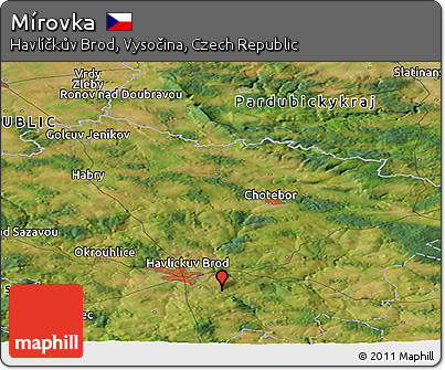 Satellite Panoramic Map of Mírovka