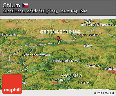 Satellite Panoramic Map of Chlum