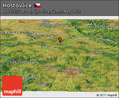 Satellite Panoramic Map of Hostovlice