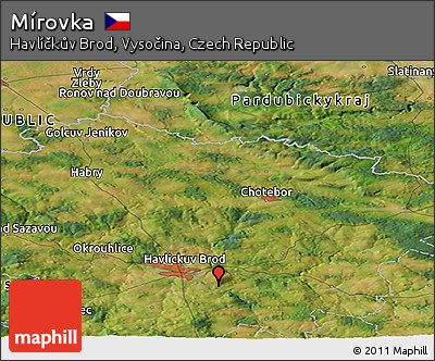 Satellite Panoramic Map of Mírovka