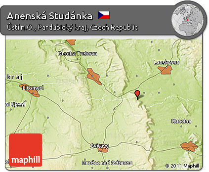 Physical 3D Map of Anenská Studánka
