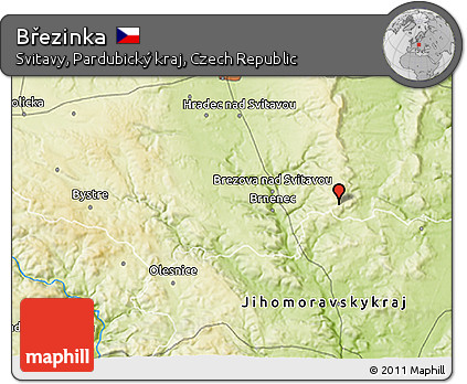 Physical 3D Map of Březinka