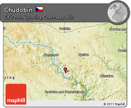 Physical 3D Map of Chudobín