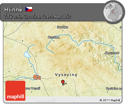 Physical 3D Map of Hlinné