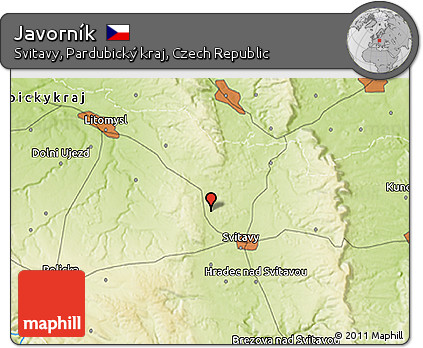 Physical 3D Map of Javorník