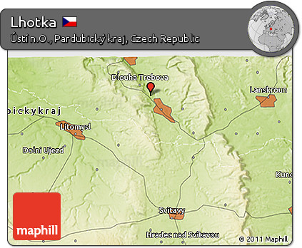 Physical 3D Map of Lhotka