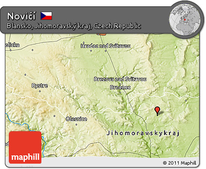 Physical 3D Map of Novičí