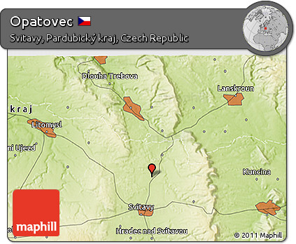 Physical 3D Map of Opatovec