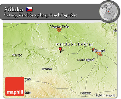 Physical 3D Map of Příluka