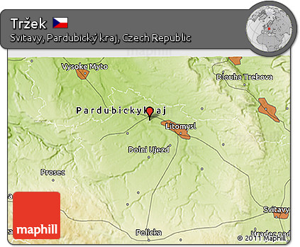Physical 3D Map of Tržek