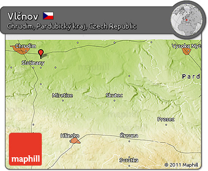 Physical 3D Map of Vlčnov