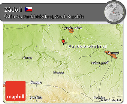 Physical 3D Map of Zádolí