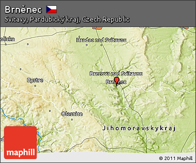 Physical 3D Map of Brněnec