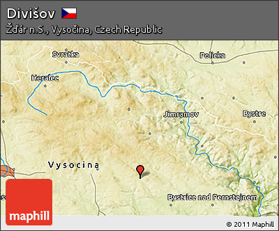 Physical 3D Map of Divišov
