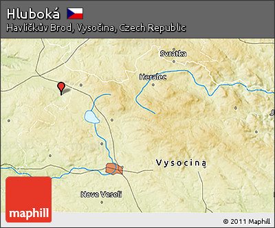 Physical 3D Map of Hluboká