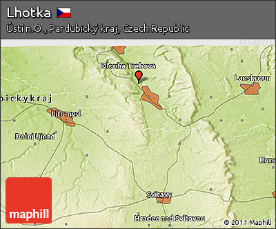 Physical 3D Map of Lhotka
