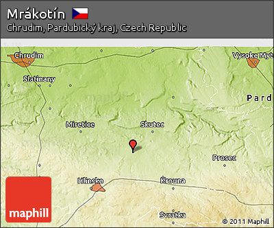 Physical 3D Map of Mrákotín