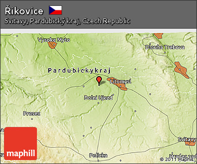 Physical 3D Map of Řikovice