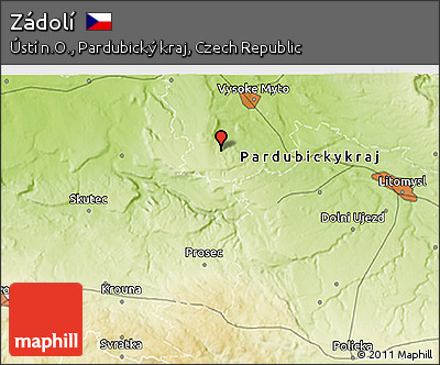 Physical 3D Map of Zádolí