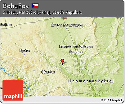 Physical 3D Map of Bohuňov