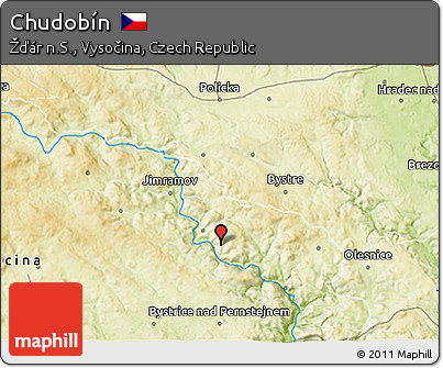 Physical 3D Map of Chudobín