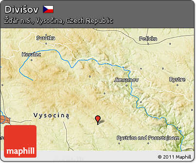 Physical 3D Map of Divišov