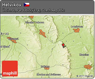Physical 3D Map of Helvíkov