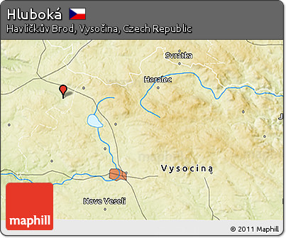Physical 3D Map of Hluboká