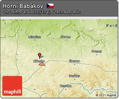 Physical 3D Map of Horní Babákov
