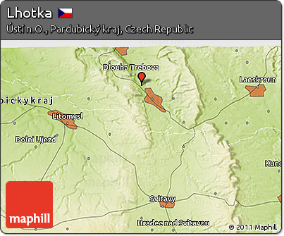 Physical 3D Map of Lhotka