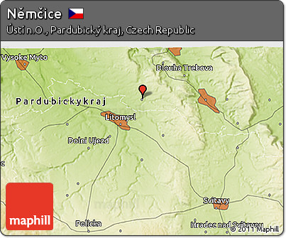 Physical 3D Map of Němčice