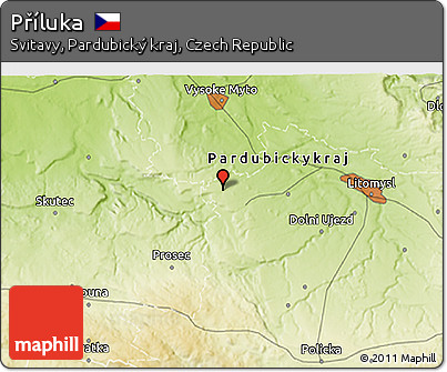 Physical 3D Map of Příluka