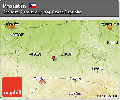 Physical 3D Map of Prosetín