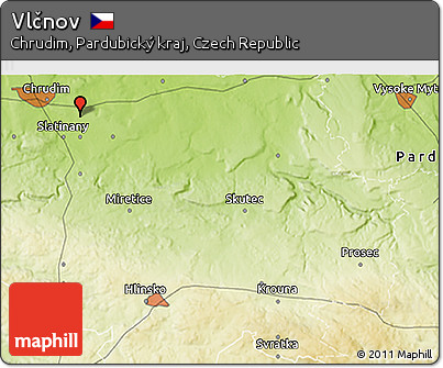 Physical 3D Map of Vlčnov