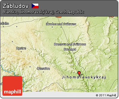 Physical 3D Map of Zábludov